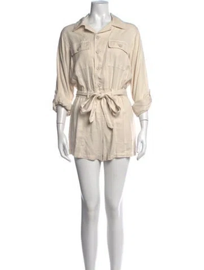 Pre-owned Pam & Gela Romper In Neutrals