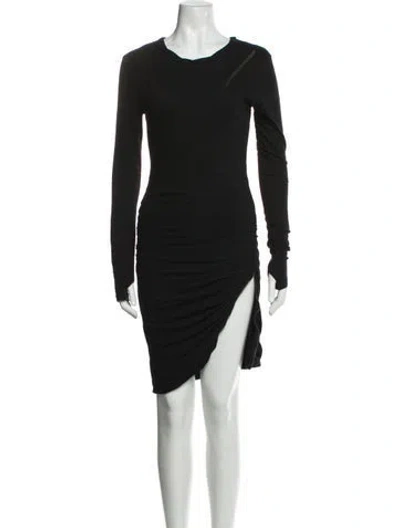 Pre-owned Pam & Gela Scoop Neck Mini Dress In Blue