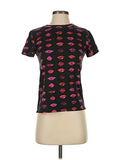 Pre-owned Pam & Gela Short Sleeve T-shirt In Black