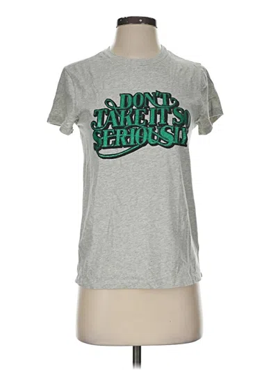 Pre-owned Pam & Gela Short Sleeve T-shirt In Silver