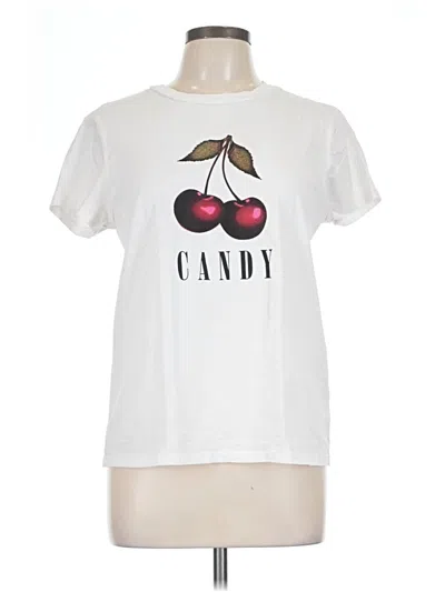 Pre-owned Pam & Gela Short Sleeve T-shirt In White