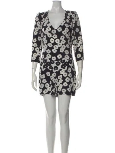 Pre-owned Pam & Gela Silk Mini Dress In Black