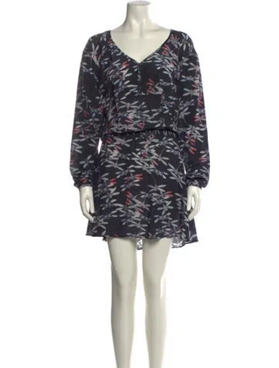 Pre-owned Pam & Gela Silk Mini Dress In Multi