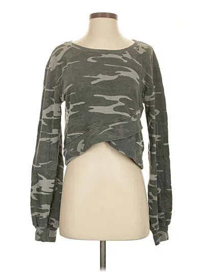 Pre-owned Pam & Gela Sweatshirt In Green