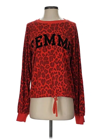 Pre-owned Pam & Gela Sweatshirt In Red