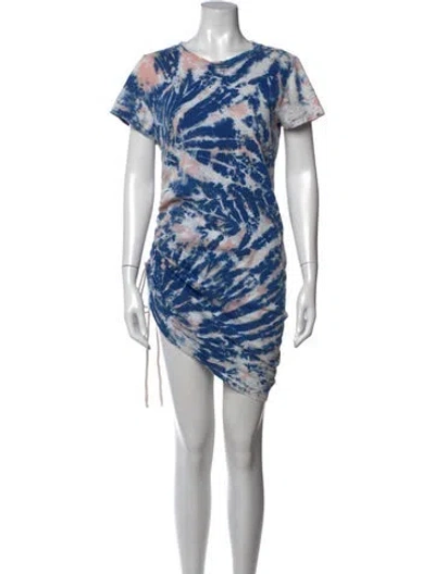 Pre-owned Pam & Gela Tie-dye Print Mini Dress In Multi