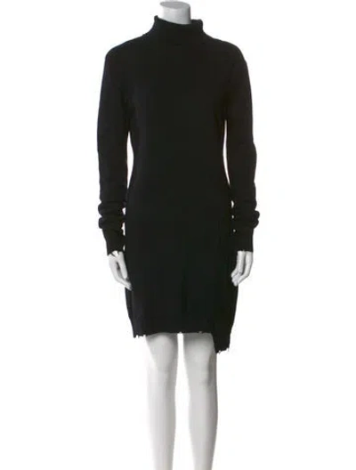 Pre-owned Pam & Gela Turtleneck Mini Dress W/ Tags In Black