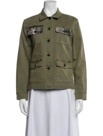 Pre-owned Pam & Gela Utility Jacket In Green