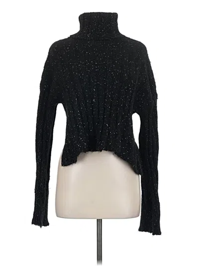 Pre-owned Pam & Gela Wool Pullover Sweater In Black