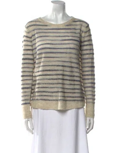 Pre-owned Pam & Gela Wool Striped Sweater In Neutral