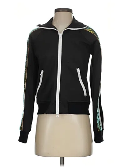 Pre-owned Pam & Gela Zip Up Hoodie In Black