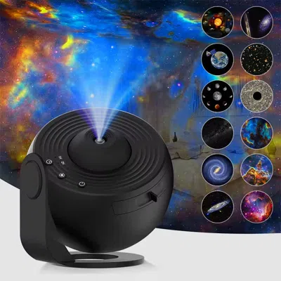 Pambiance Galaxy Projector Night Light With 360° Rotation - Starry Sky Planetarium Lamp For Children's Bedroom In Black