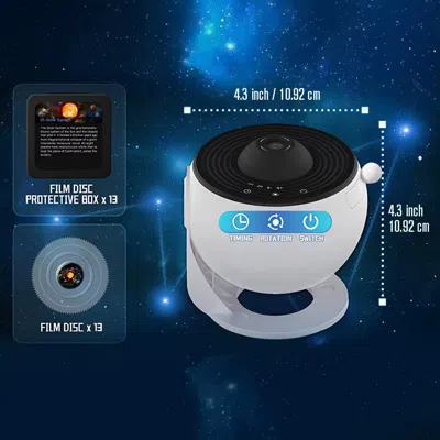 Pambiance Galaxy Projector: Realistic Starry Sky Planetarium Night Light With Solar System Constellations And  In Multi