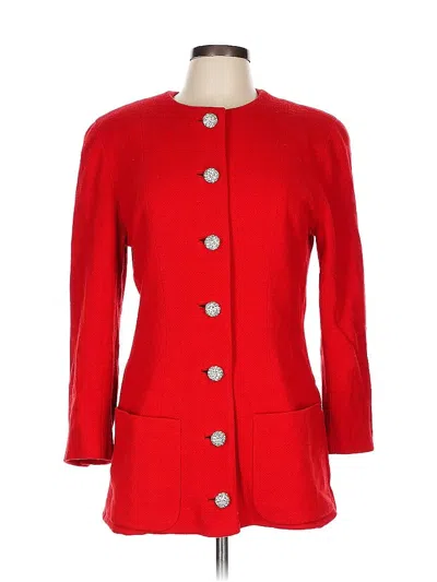 Pre-owned Pamela Dennis Wool Coat In Red