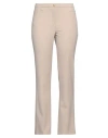 Pamela Henson Woman Pants Beige Size 12 Polyester, Viscose, Elastane In Beige