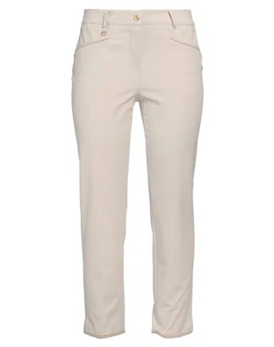 Pamela Henson Woman Pants Ivory Size 12 Cotton, Elastane In White