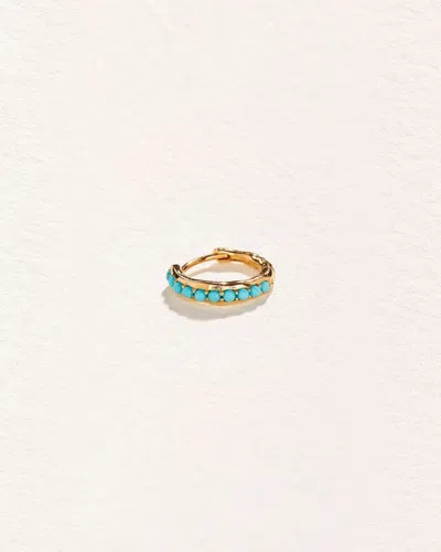 Pamela Love 10mm Molten Pavé Huggie In Gold