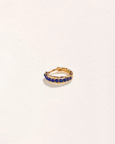 Pamela Love 10mm Molten Pavé Huggie In Gold