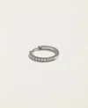 Pamela Love 10mm Pavé Huggie In Silver
