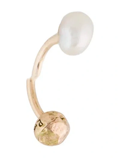 Pre-owned Pamela Love 14k Pearl Molten Hook In Multicolor