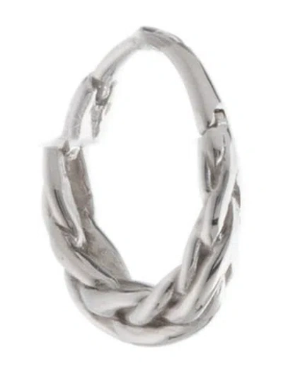 Pre-owned Pamela Love 14k Twisted Braid Clicker Single Earring In Multicolor