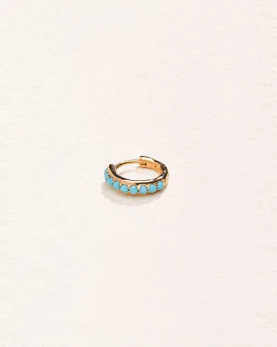 Pamela Love 8mm Molten Pavé Huggie In Gold