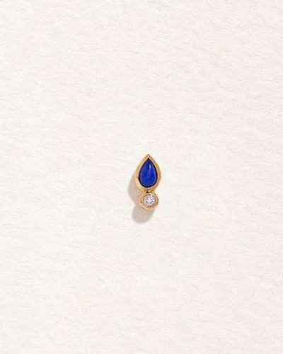 Pamela Love Bezel Pear Stud In Gold