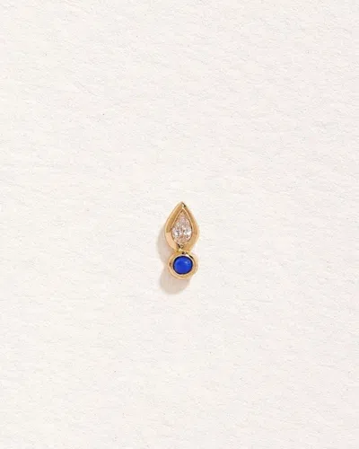 Pamela Love Bezel Pear Stud In Gold