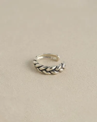 Pamela Love Braided Ear Cuff In Silver