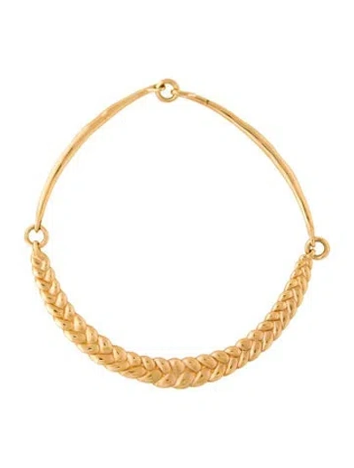 Pre-owned Pamela Love Braided Helia Collar Necklace, 14" In Multi