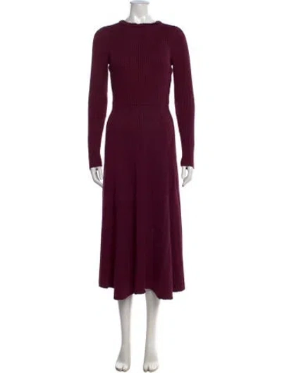 Pre-owned Pamela Love Crew Neck Midi Length Dress In Purple