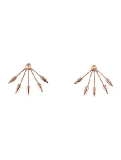 Pre-owned Pamela Love Five Spike Stud Earrings In Multi
