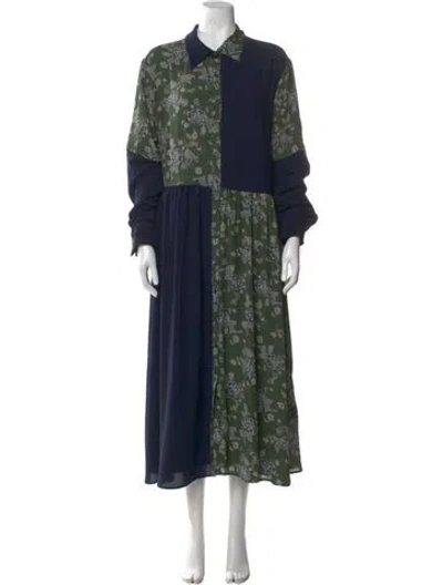Pre-owned Pamela Love Floral Print Long Dress In Multi
