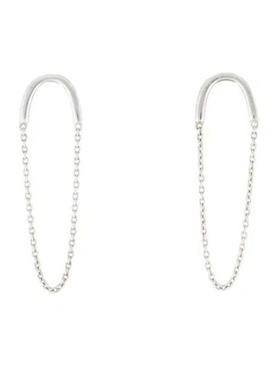 Pre-owned Pamela Love Horseshoe Chain Drop Earrings In Multi