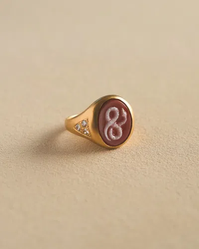 Pamela Love Infinity Ouroboros Cameo Ring In Gold