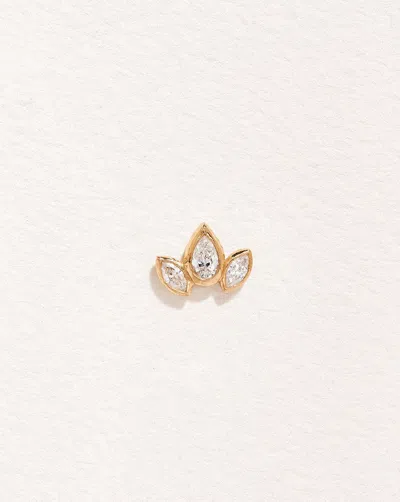 Pamela Love Marquise Pear Stud In Gold