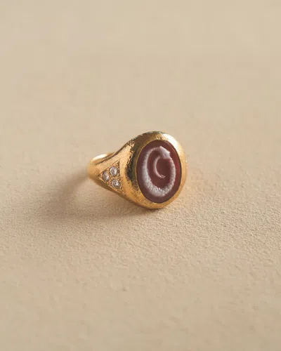 Pamela Love Ouroboros Cameo Ring In Gold