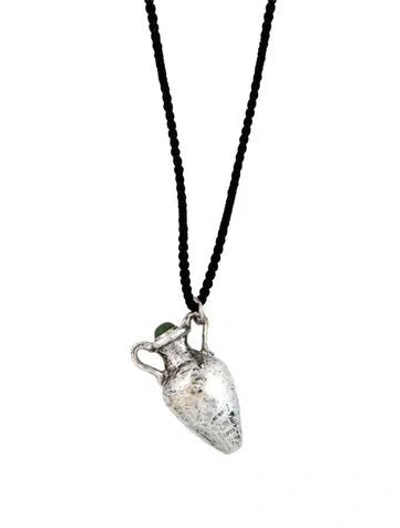Pre-owned Pamela Love Perfume Amphora Necklace, 46" In Black/green