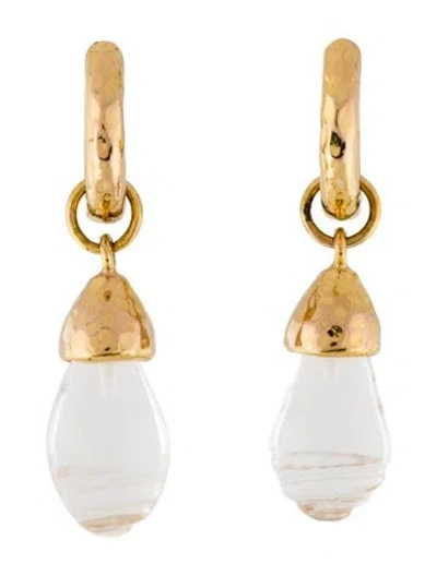 Pre-owned Pamela Love Quartz Drop Earrings In Multi