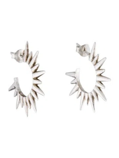 Pre-owned Pamela Love Spikey Hoop Earrings In Multicolor