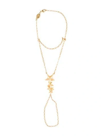 Pre-owned Pamela Love Stardust Hand Chain In Multi
