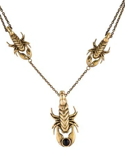Pre-owned Pamela Love Triple Enamel Lobster Pendant Necklace, 19.5" In Multi