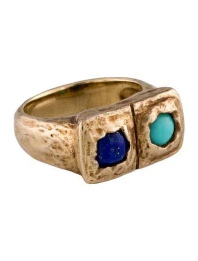 Pre-owned Pamela Love Two Stone Cocktail Ring In Multi