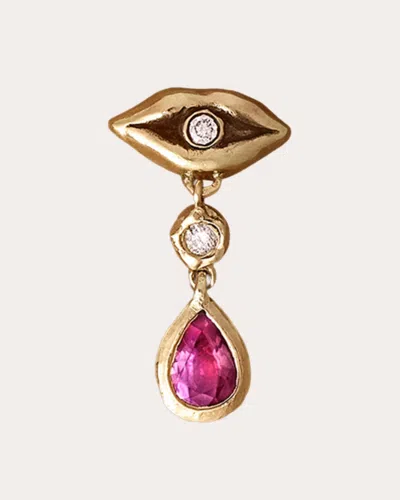 Pamela Love Women's Beso Diamond & Ruby 14k Gold Single Earring