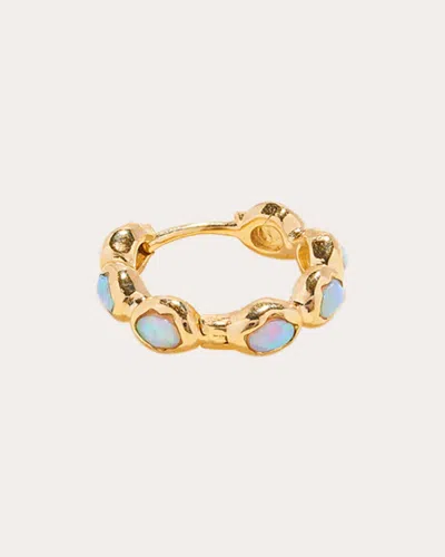 Pamela Love Women's Ovalado 14k Gold Synthetic Opal Single Hoop Earring