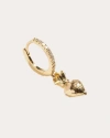 Pamela Love Women's Sacred Heart Pavé Huggie Earring In Gold