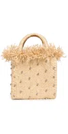 Pamela Munson Check Mate Mini Sparkle Bag Natural In Natural