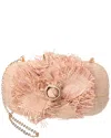 Pamela Munson La Fleur Fringe Clutch In Gold