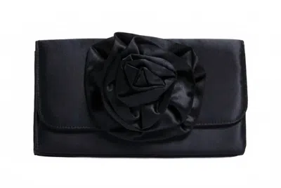Pamela Munson Women's La Fleur Satin Evening Bag In Black