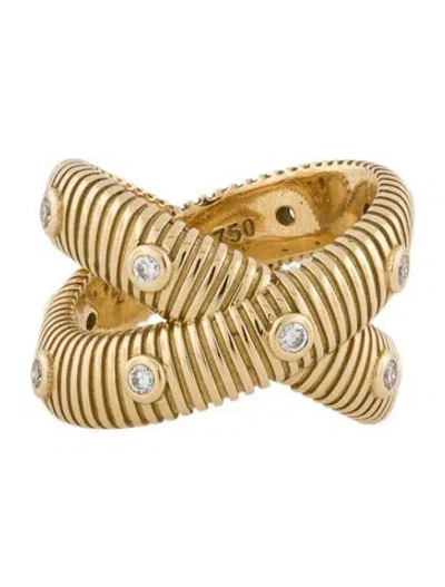 Pre-owned Pamela Zamore 18k Diamond Clio X Ring In Multi